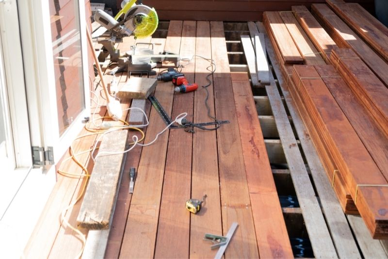 Installation of timber decks