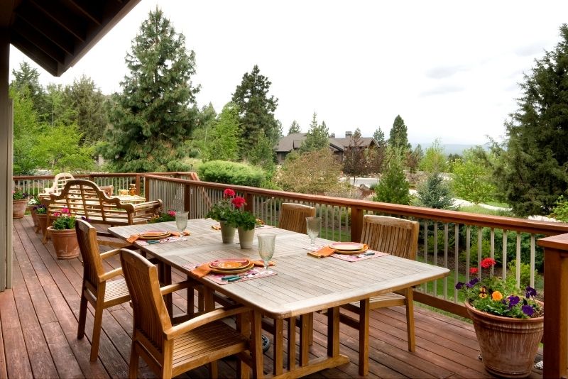 Patio by the garden
