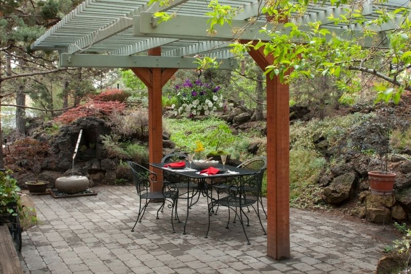 Beautiful shaded patio